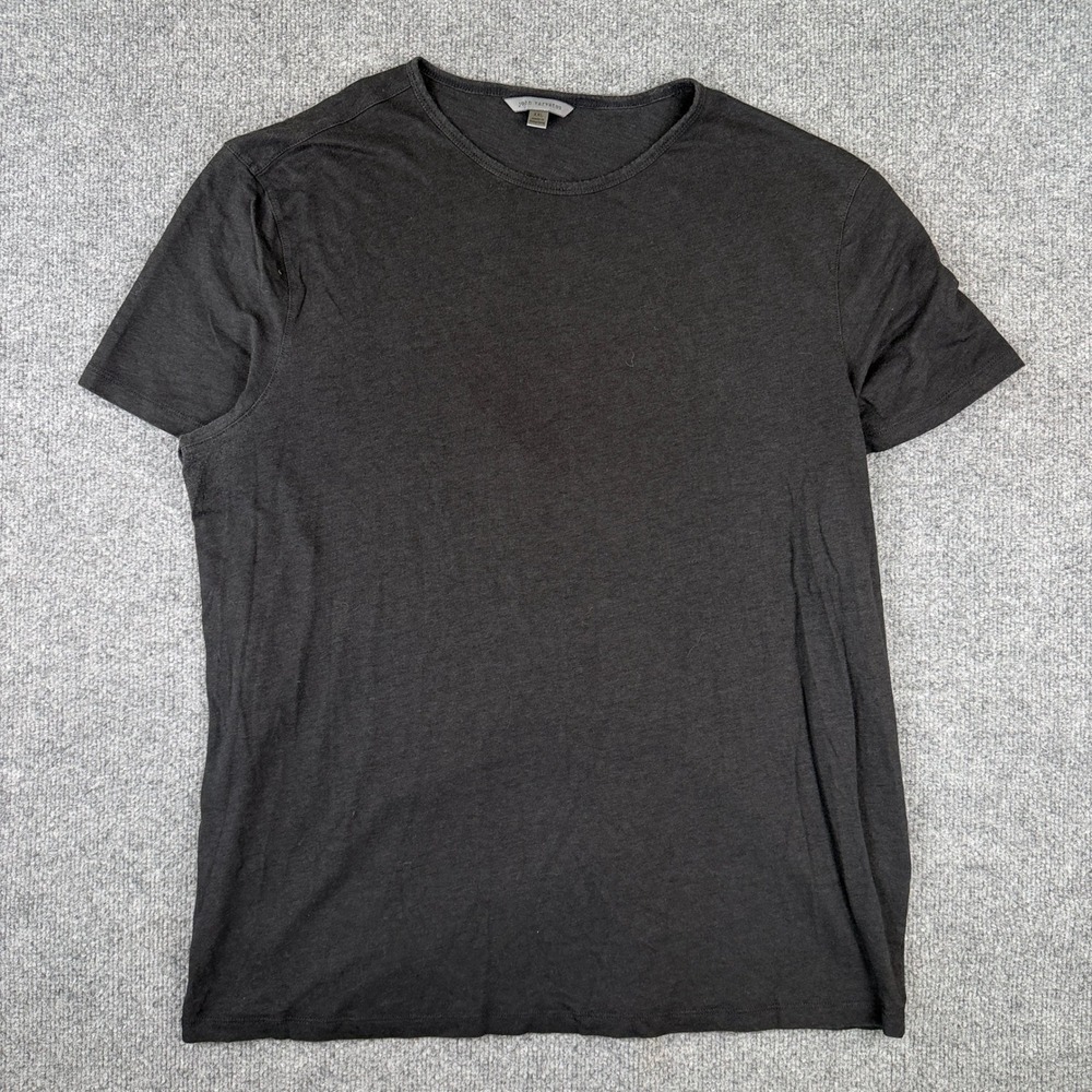 John Varvatos T Shirt Mens 2XL Black Ramie Viscose Short Sleeve Lounge Comfy